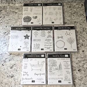 New Stampin' Up! Rubber Stamp Set Collection Bundle 7 Sets